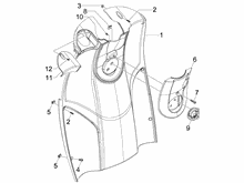 Vorderes Handschuhfach  - Schild-Rückseite