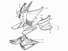 Mittlere Verklaidung - Fußraster