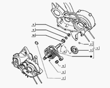 Kurbelwelle-pleuelstange-kurbelzapfen einheit