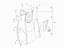 Vorderes Handschuhfach  - Schild-Rückseite