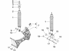 Hintere Radaufhängung - Stoßdämpfer