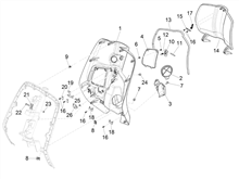 Vorderes Handschuhfach  - Schild-Rückseite