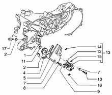 Befestigung schaltsegment
