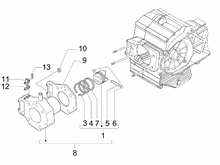 Einheit Zylinder-Kolben-Kolbenbolzen