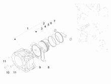 Einheit Zylinder-Kolben-Kolbenbolzen