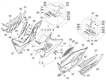 Mittlere Verklaidung - Fußraster