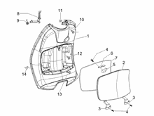 Vorderes Handschuhfach  - Schild-Rückseite