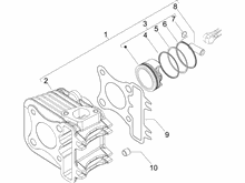 Einheit Zylinder-Kolben-Kolbenbolzen