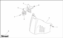 Rear headlight - Top box