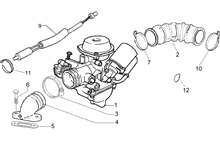 Vergaser, komplett - Ansaugstutzen