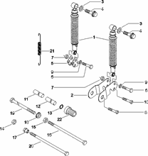 Hintere Radaufhängung - Stoßdämpfer