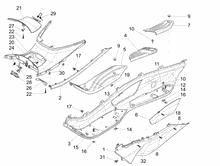 Mittlere Verklaidung - Fußraster