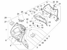 Vorderes Handschuhfach  - Schild-Rückseite