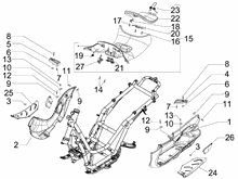 Mittlere Verklaidung - Fußraster