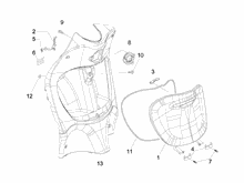 Vorderes Handschuhfach  - Schild-Rückseite