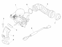 Vergaser, komplett - Ansaugstutzen