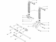 Hintere Radaufhängung - Stoßdämpfer