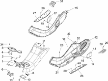 Mittlere Verklaidung - Fußraster
