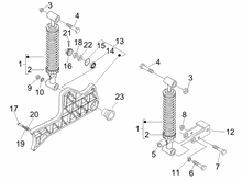 Hintere Radaufhängung - Stoßdämpfer