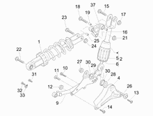 Hintere Radaufhängung - Stoßdämpfer