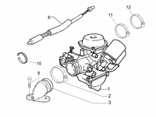 Vergaser, komplett - Ansaugstutzen