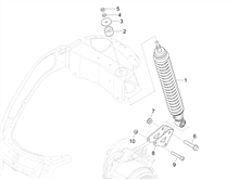 Hintere Radaufhängung/Federung - Stoßdämpfer
