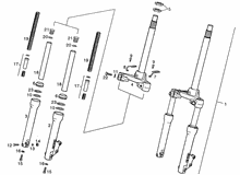 Schwinge - Stoßdämpfer
