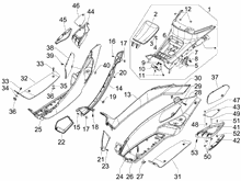 Mittlere Verklaidung - Fußraster