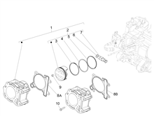Einheit Zylinder-Kolben-Kolbenbolzen