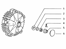 Befestigung hintere trommel