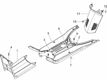 Mittlere Verklaidung - Fußraster