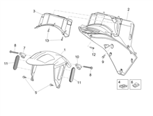 Vorderes Schutzblech-Stütze