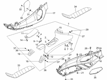 Mittlere Verklaidung - Fußraster