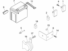 Fernschalteren - Batterie - Hupe