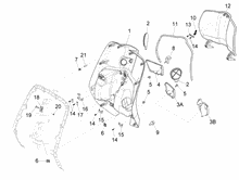Vorderes Handschuhfach  - Schild-Rückseite