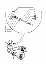 Bowdenzüge Hintere bremse-km-zähler-starter