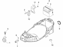 Fernschalteren - Batterie - Hupe