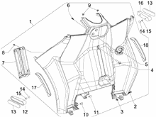 Vorderes Handschuhfach  - Schild-Rückseite