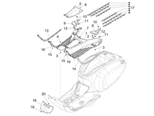 Mittlere Verklaidung - Fußraster