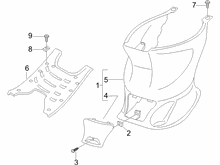 Mittlere Verklaidung - Fußraster