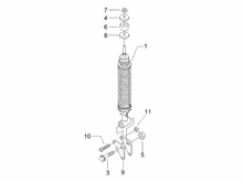 Hintere Radaufhängung - Stoßdämpfer