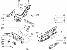 Mittlere Verklaidung - Fußraster