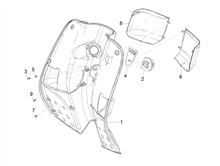 Vorderes Handschuhfach  - Schild-Rückseite