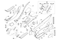 Mittlere Verklaidung - Fußraster