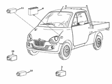 Spannungsreglerern - Elektronisches Steuergerern - Zündspule