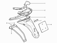 Hinterabdeckung - Kotflügellappen