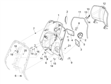 Vorderes Handschuhfach  - Schild-Rückseite