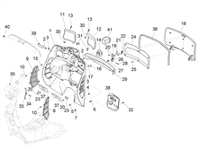 Vorderes Handschuhfach  - Schild-Rückseite