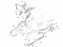 Mittlere Verklaidung - Fußraster