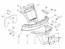 Hinterabdeckung - Kotflügellappen